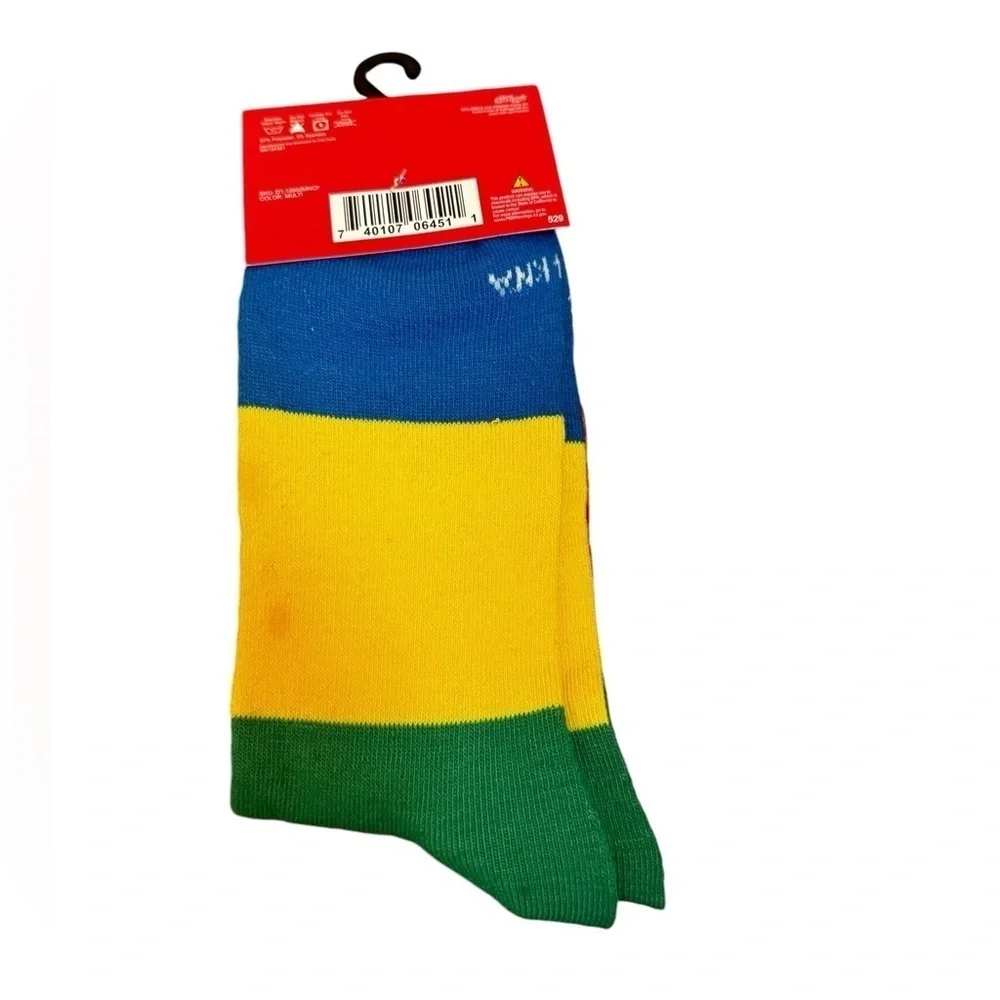 NEW! KELLOGG’S FROOT LOOPS Cereal Crew Socks Men’s Size 6-12 Unisex Gift NWT